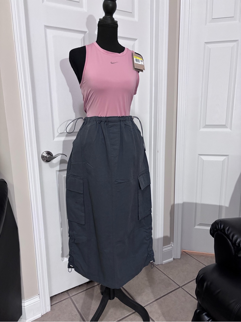Forever 21 - 90’s Inspired Grunge Cargo Skirt in Charcoal